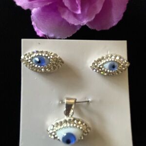 Sterling Silver Earrings and Pendant set